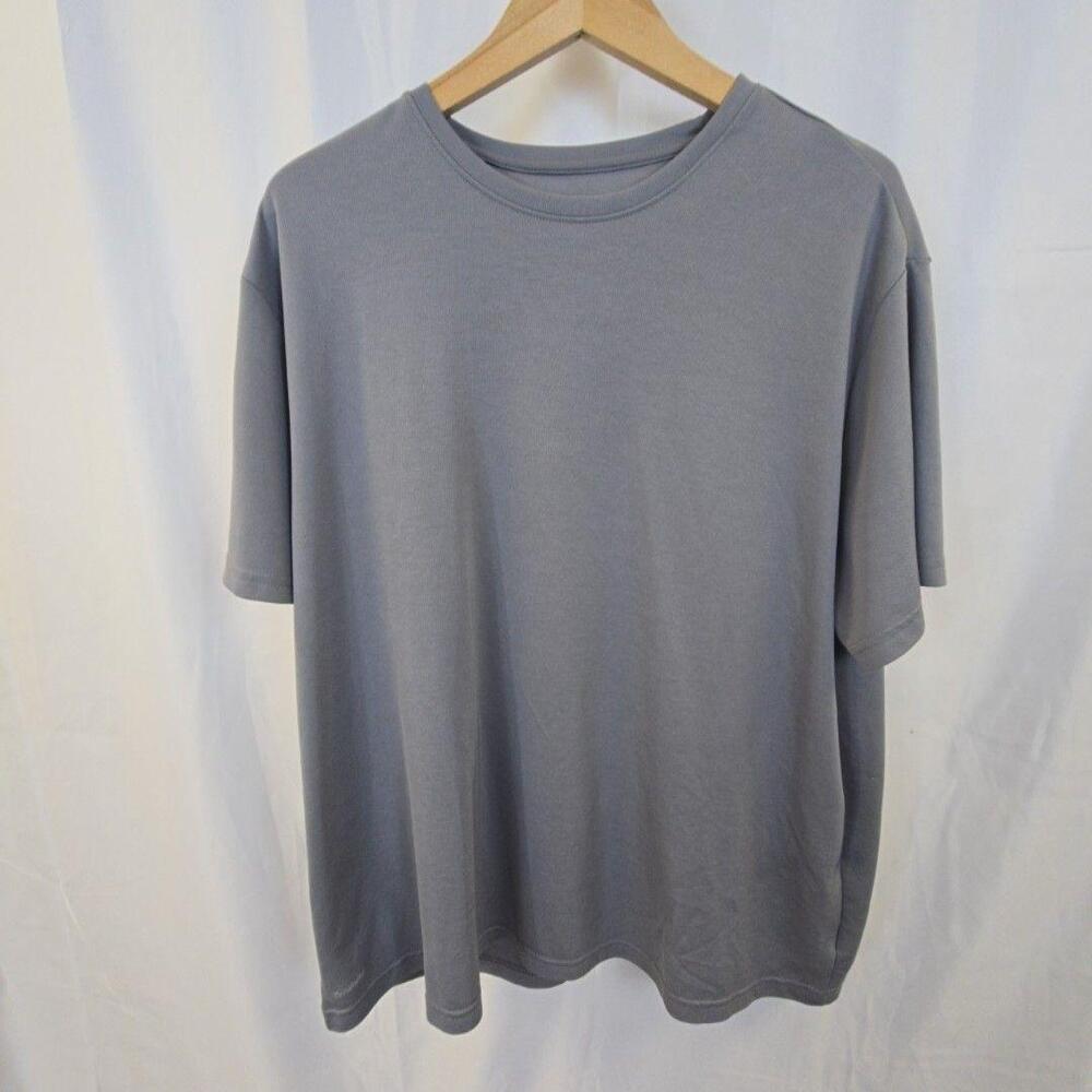 Athletic Works Shirt Mens 3XL Gray DriWorks Performance Short Sleeve Tee Top